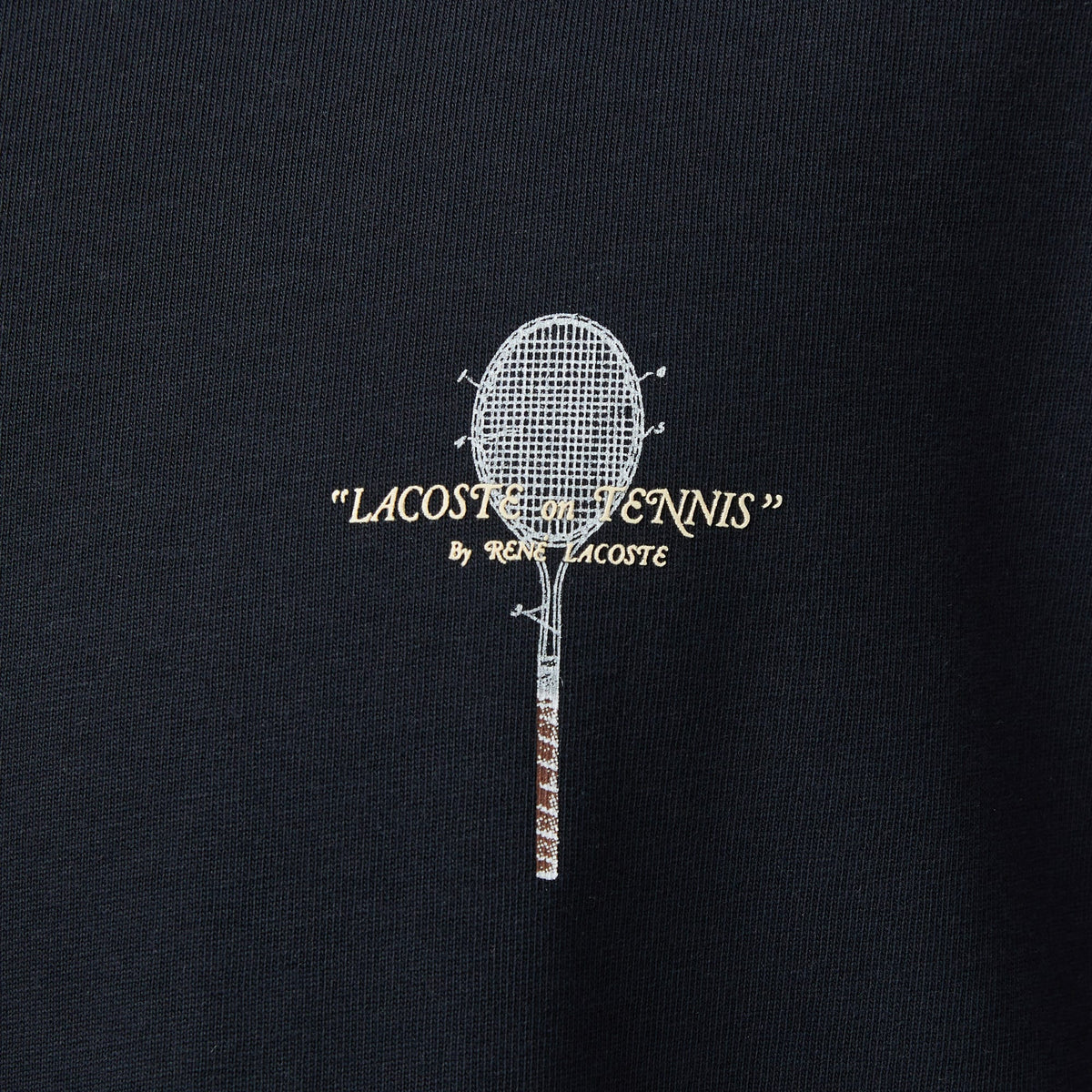 Lacoste Erkek Loose Fit Bisiklet Yaka Baskılı Koyu Gri T-shirt