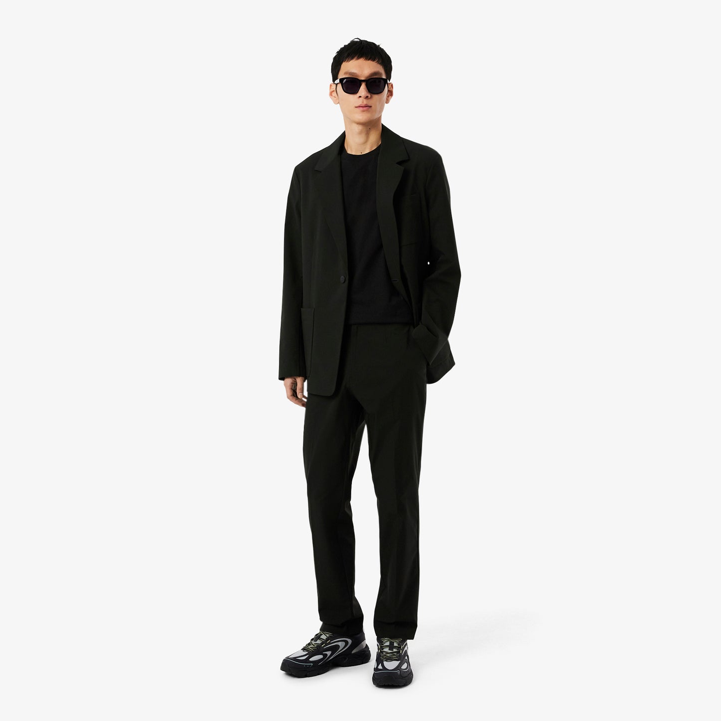 Lacoste Erkek Regular Fit Bisiklet Yaka Siyah T-shirt