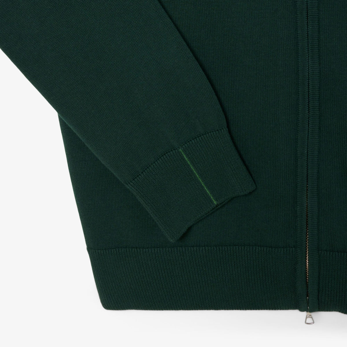 Lacoste Erkek Regular Fit Fermuarlı Organik Pamuk Yeşil Hırka