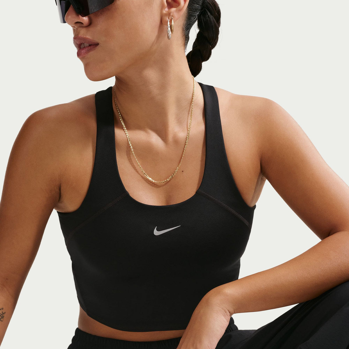 Nike Tempo Dri Fit Cropped Kadın Siyah Bra