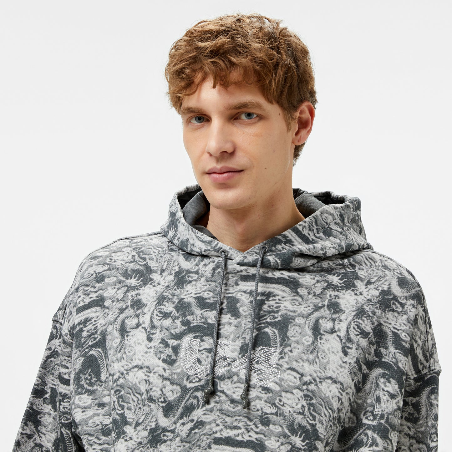 United4 Limited Edition Dragon Erkek Gri Sweatshirt