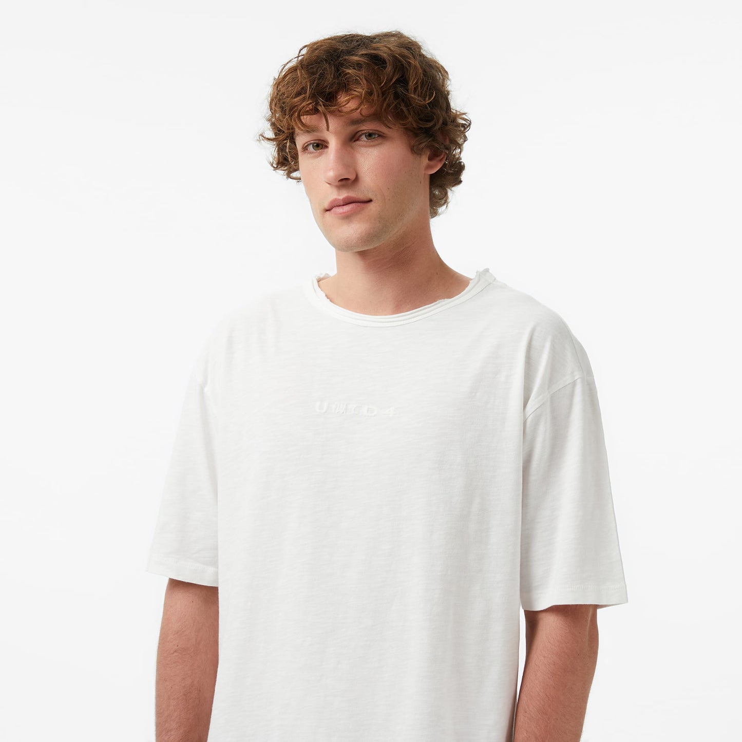 United4 Regular Fit Erkek Bej T-shirt