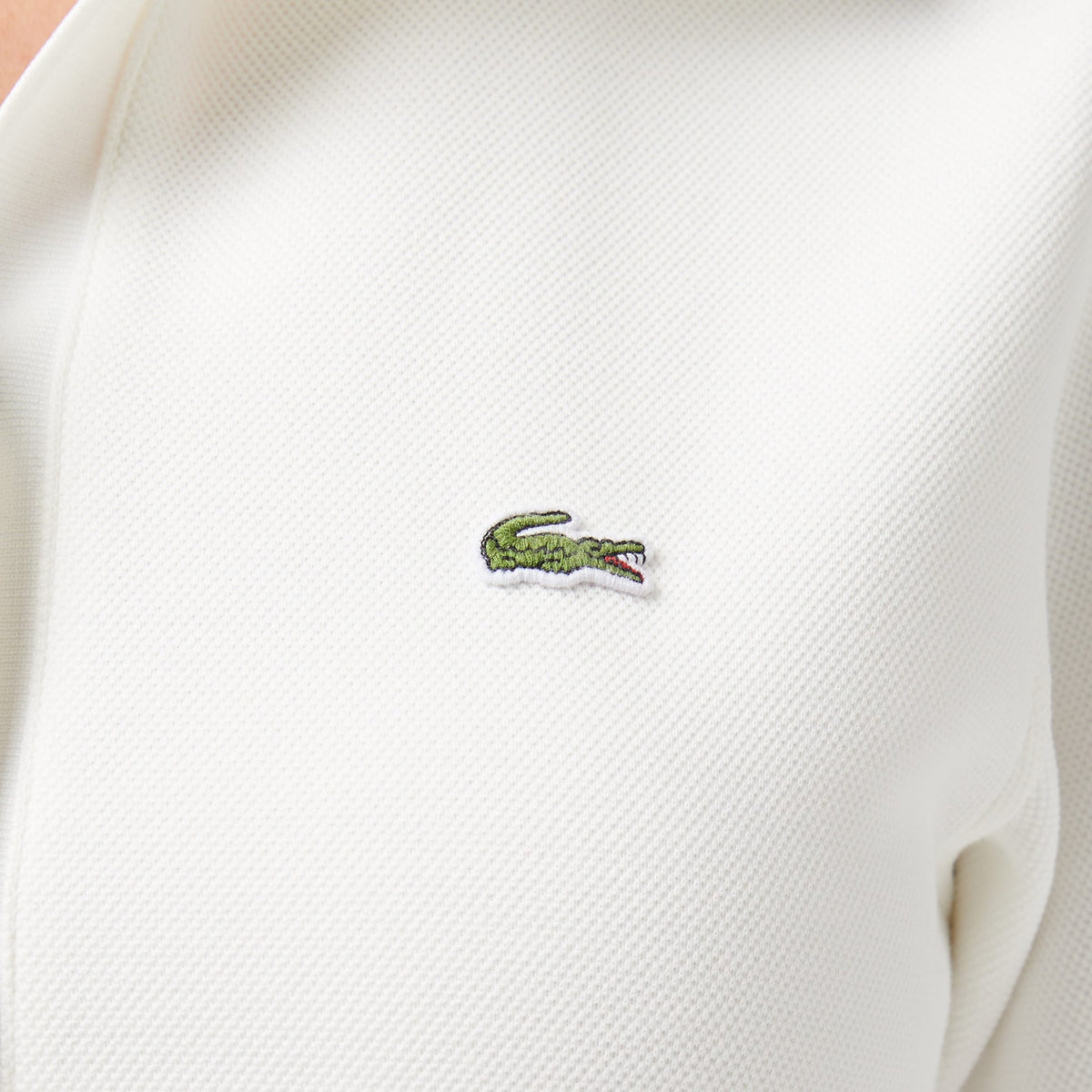 Lacoste Kadın Classic Fit Kısa Kollu Polo Yaka Krem Elbise