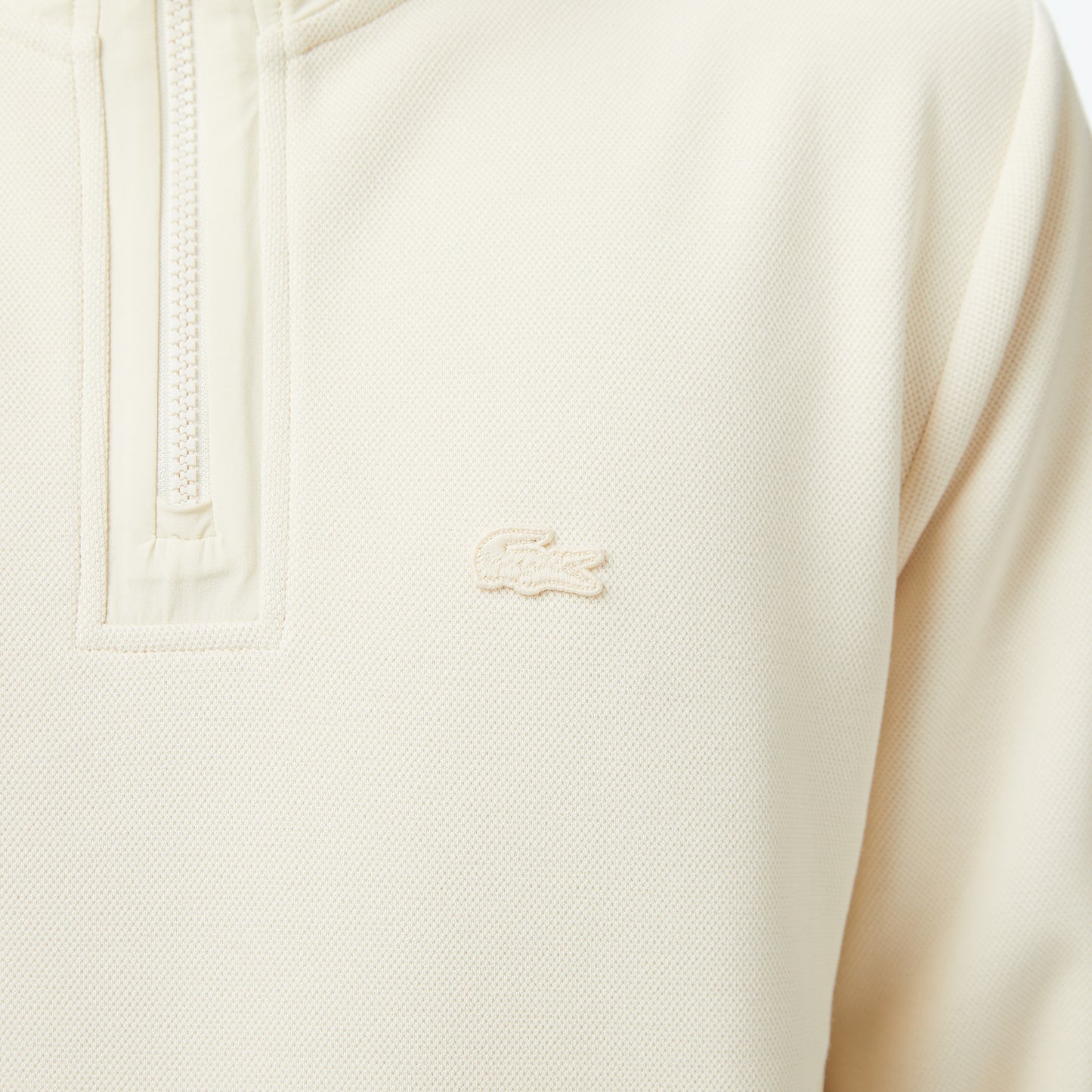 Lacoste Erkek Classic Fit Yarım Fermuarlı Bej Sweatshirt