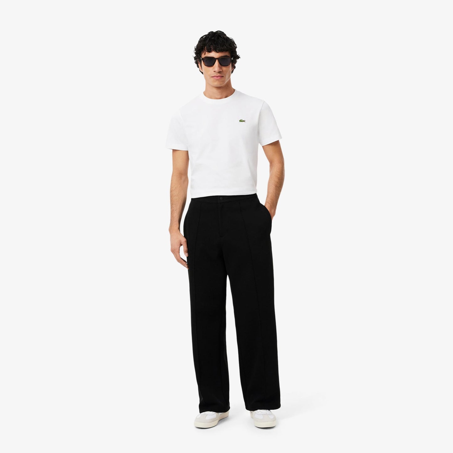 Lacoste X Rolex Paris Unisex Regular Fit Bisiklet Yaka Beyaz T-shirt