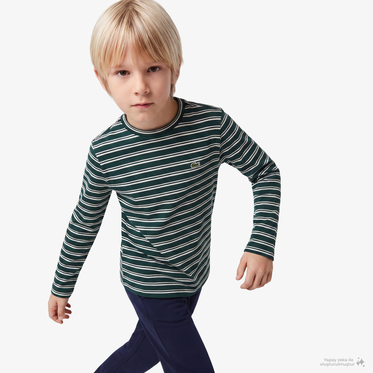 Lacoste Çocuk Bisiklet Yaka Yeşil T-shirt