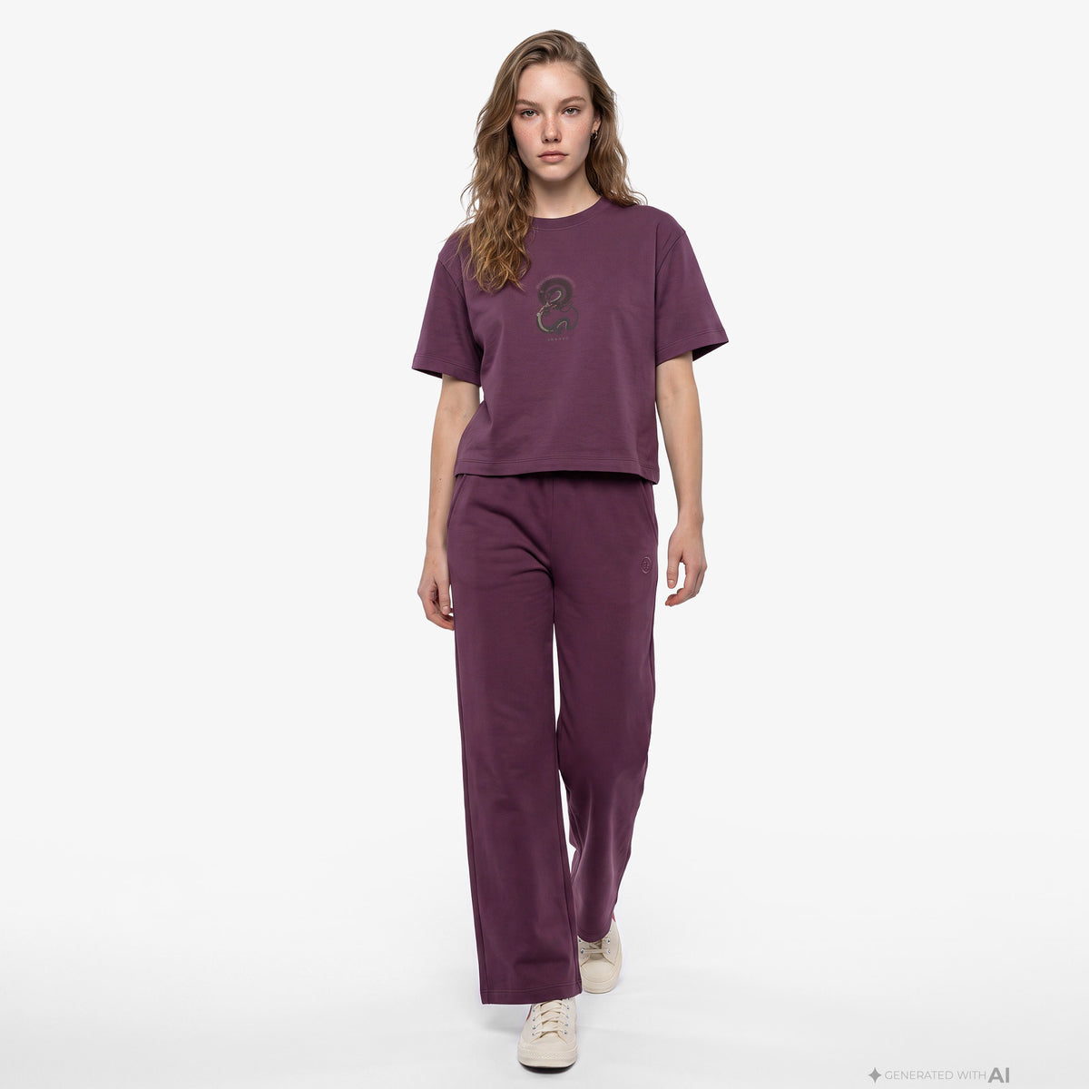 Unıted4 Regular Fit Kadın Bordo T-shirt
