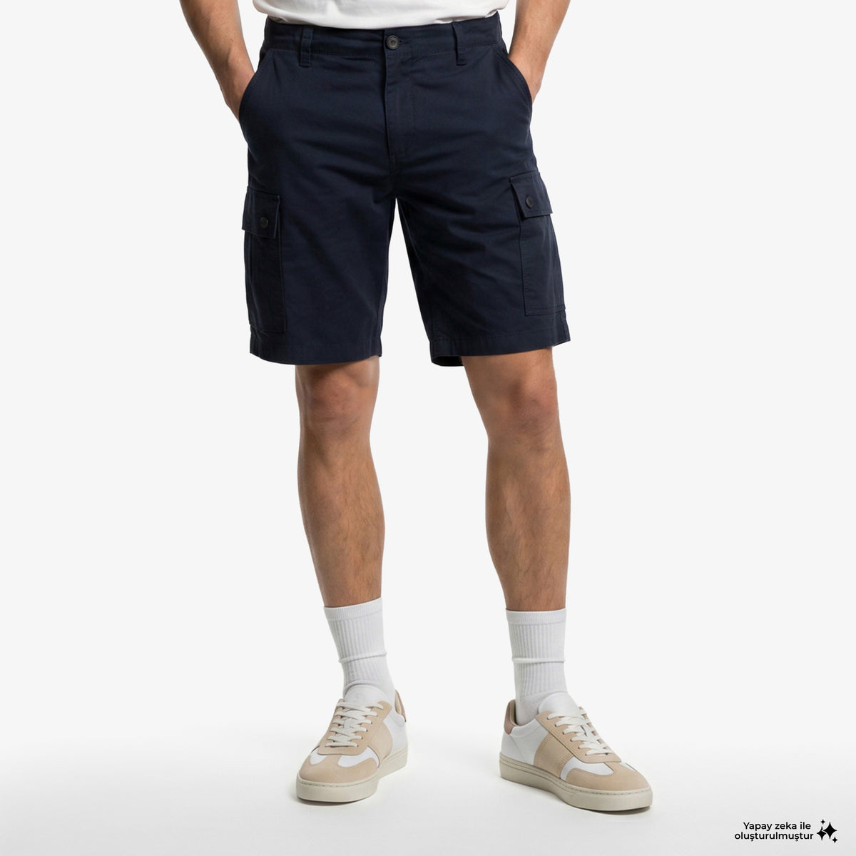Timberland Poplin Cargo Erkek Lacivert Şort