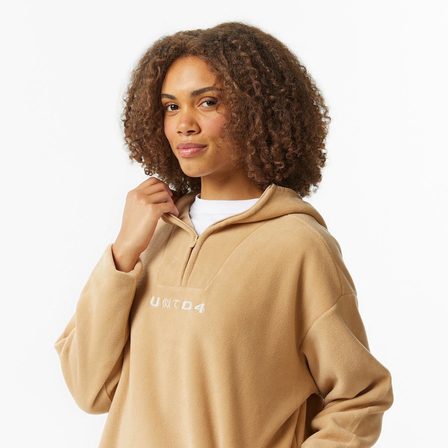 United4 Kadın Kahverengi Hoodie