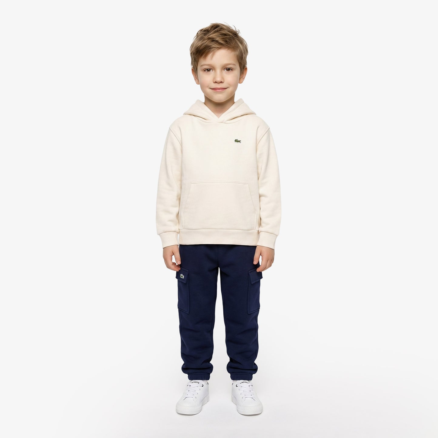 Lacoste Regular Fit Çocuk Krem Sweatshirt