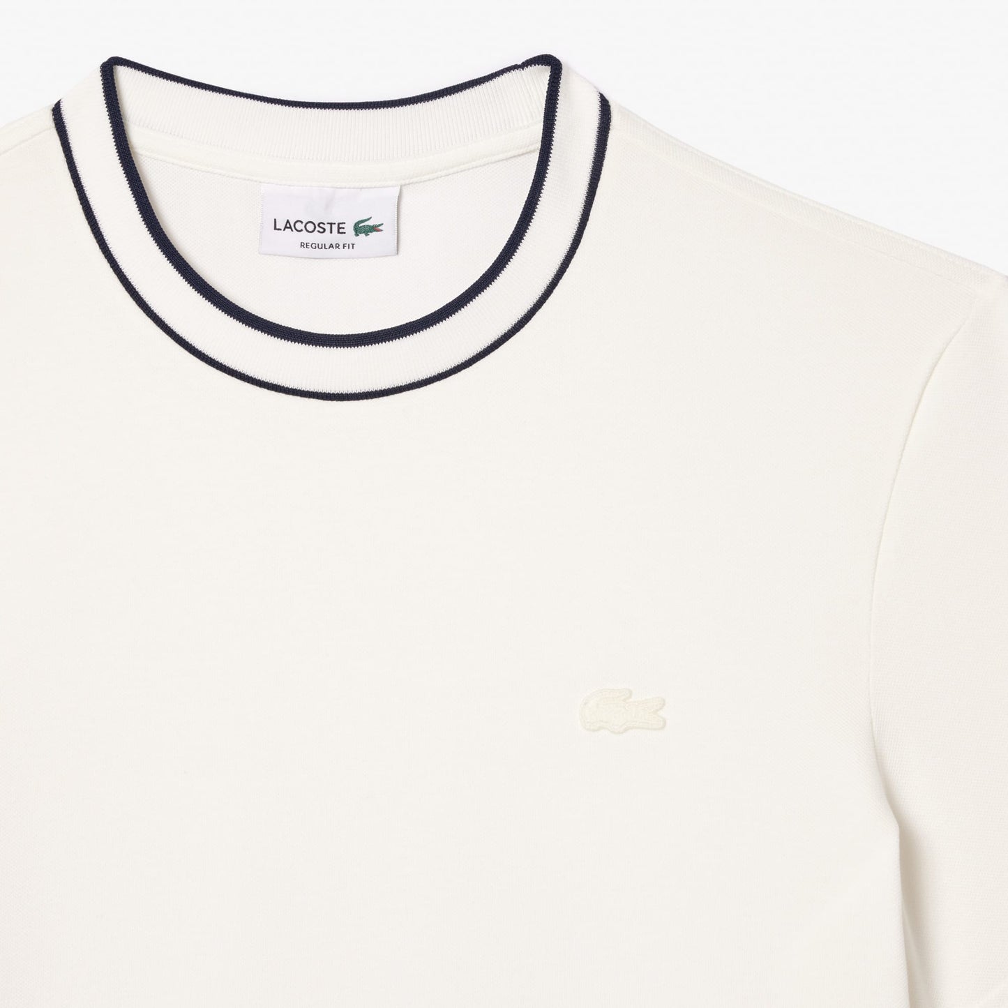Lacoste Erkek Regular Fit Bisiklet Yaka Beyaz T-shirt