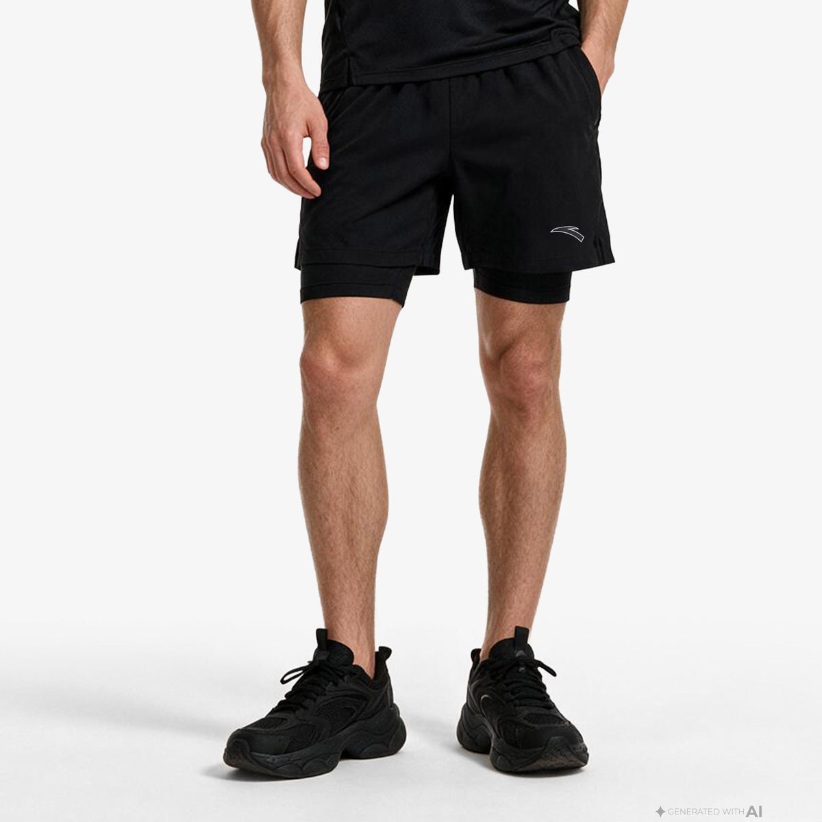 Anta Fashion Road Run Erkek Siyah Şort