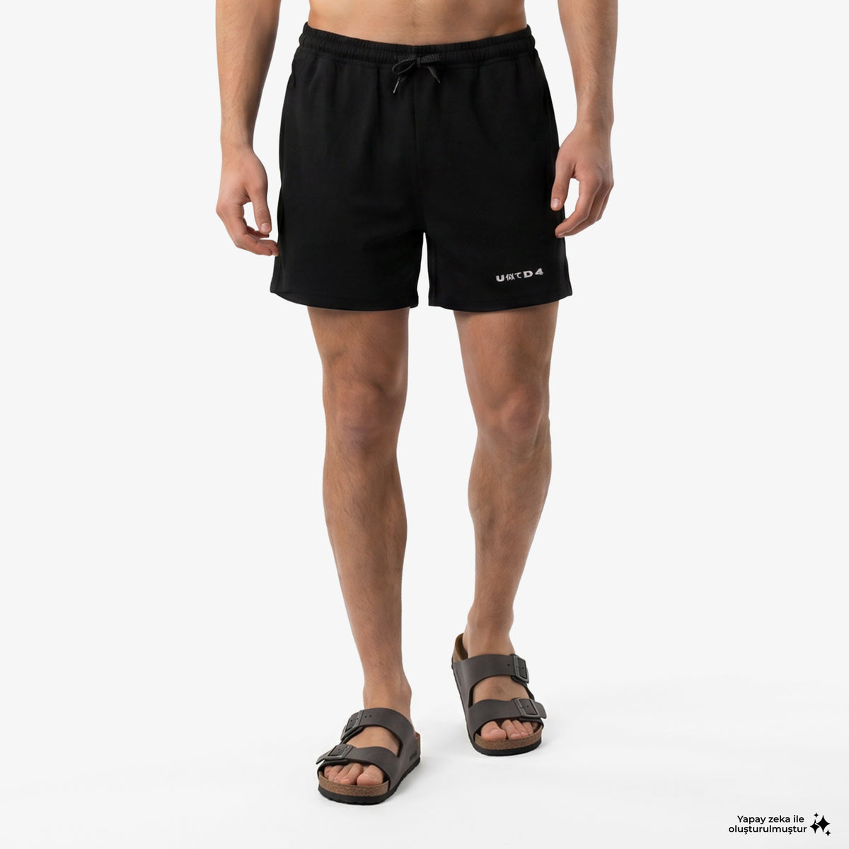 Unıted4 Comfort Fit Erkek Siyah Deniz Şortu