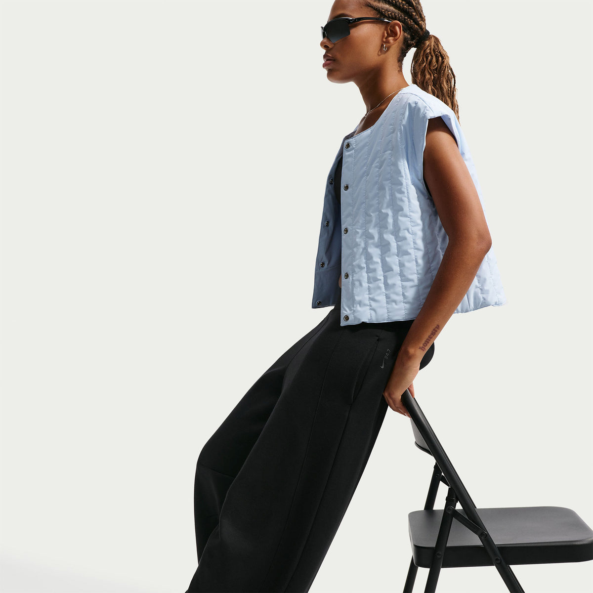 Nike Dri Fit 24.7 Impossibly Soft Wide Leg Kadın Siyah Eşofman Altı