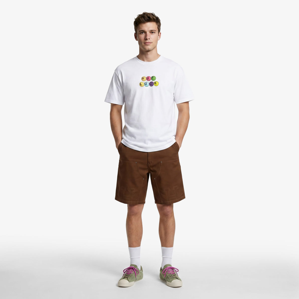 Huf Lucky Erkek Beyaz T-shirt