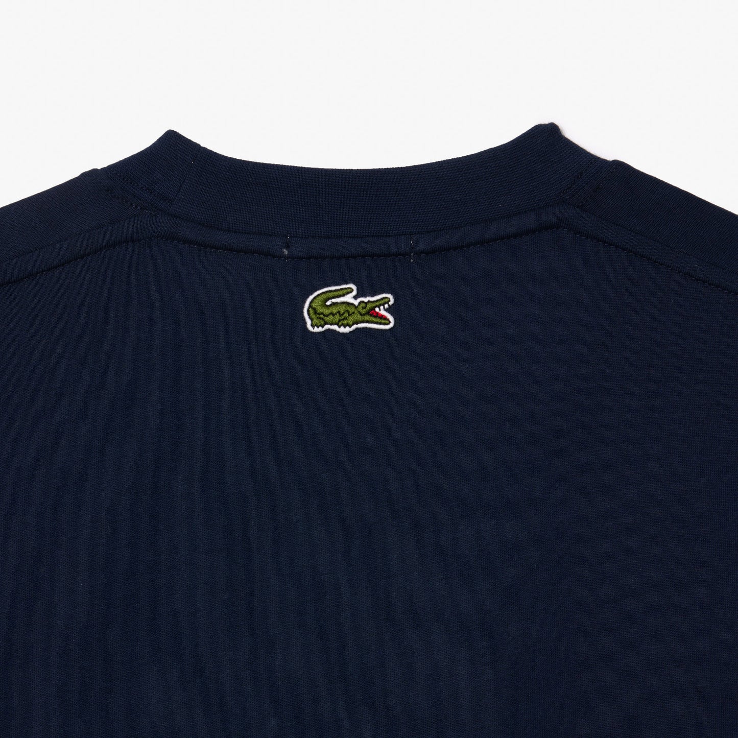 Lacoste Unisex Bisiklet Yaka Baskılı Lacivert T-shirt