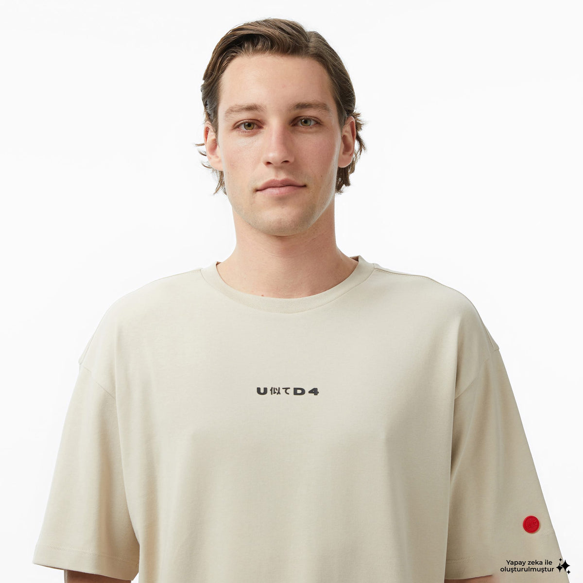 Unıted4 Regular Fit Erkek Krem T-shirt
