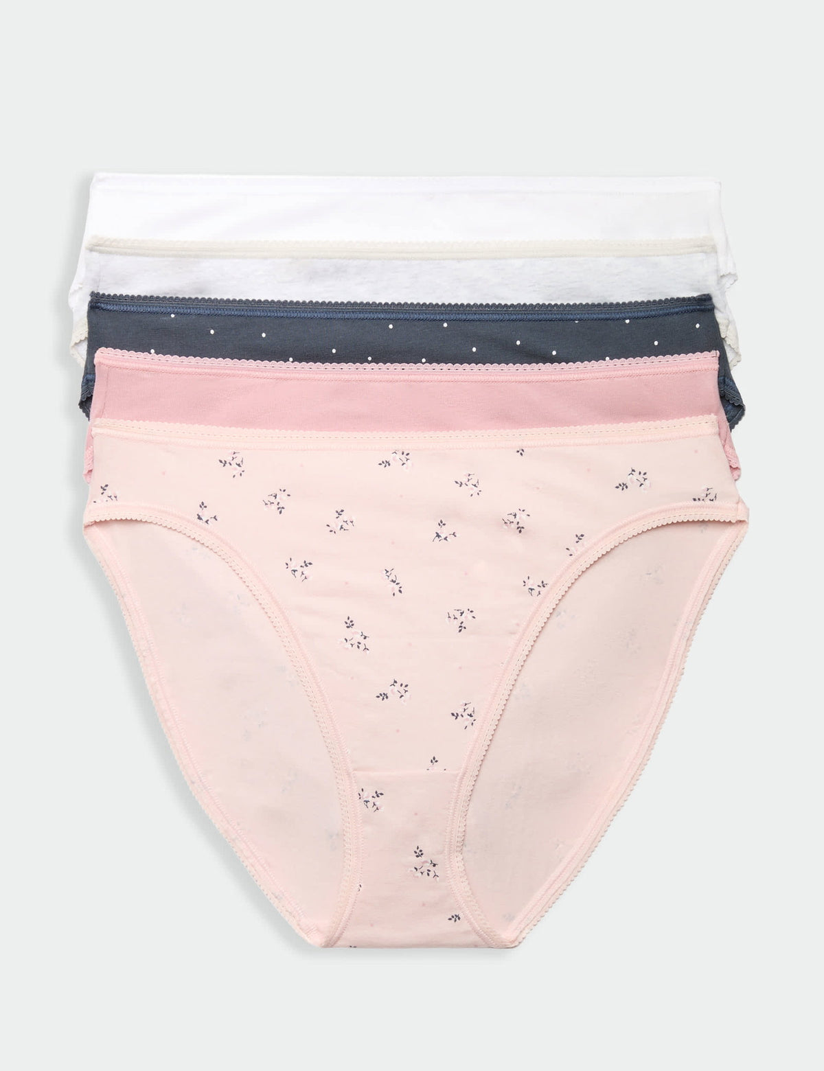5'li Cotton High Leg Külot Seti
