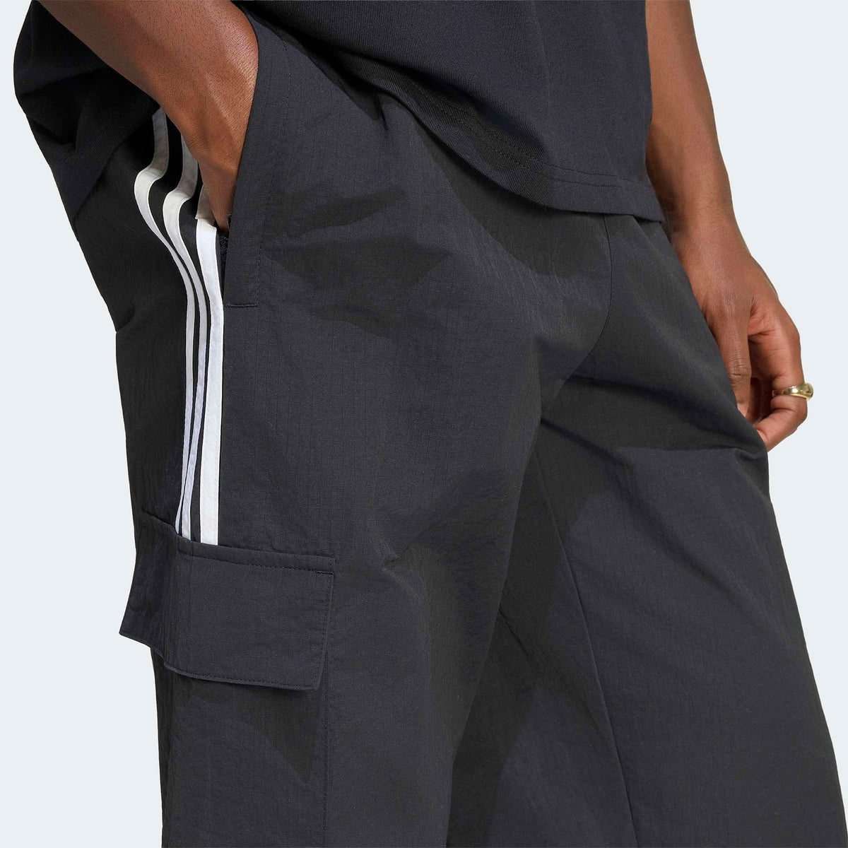 Adidas 3-stripes Cargo Erkek Siyah Eşofman Altı
