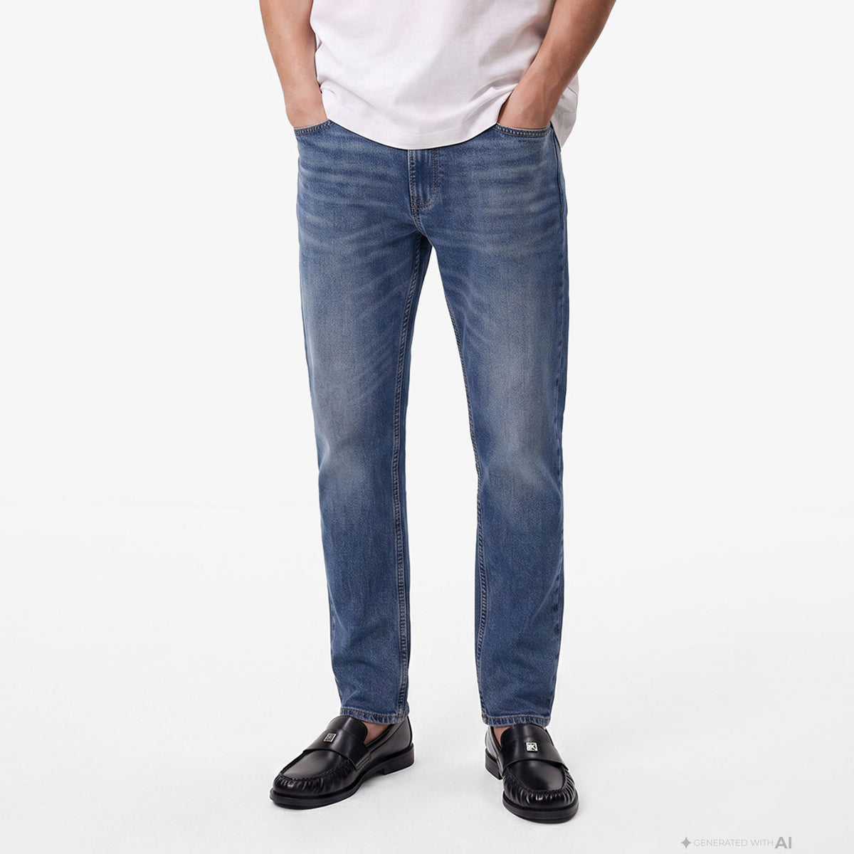Calvin Klein Classic Taper Blue Erkek Mavi Jean