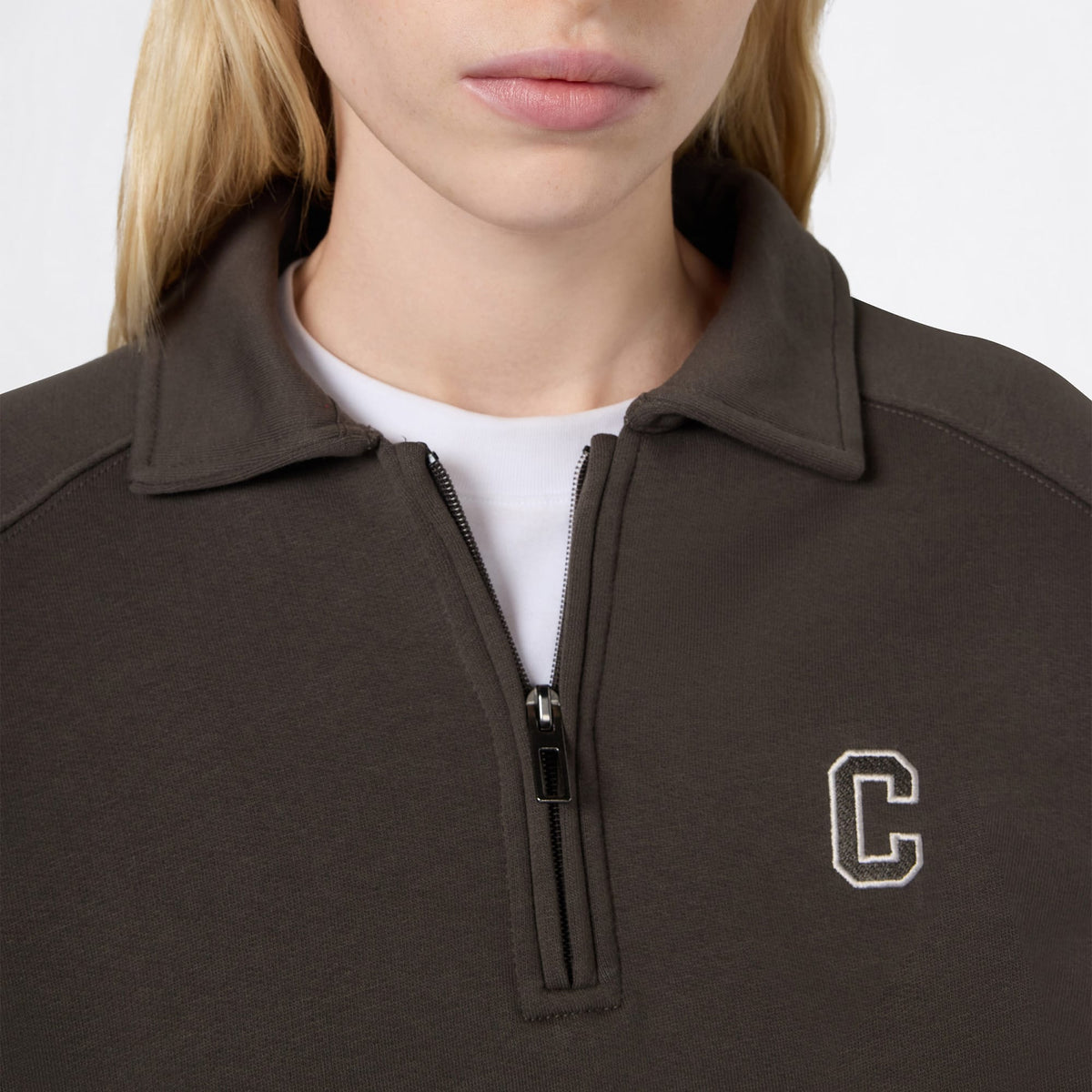 Champion Half Zip Kadın Yeşil Sweatshirt