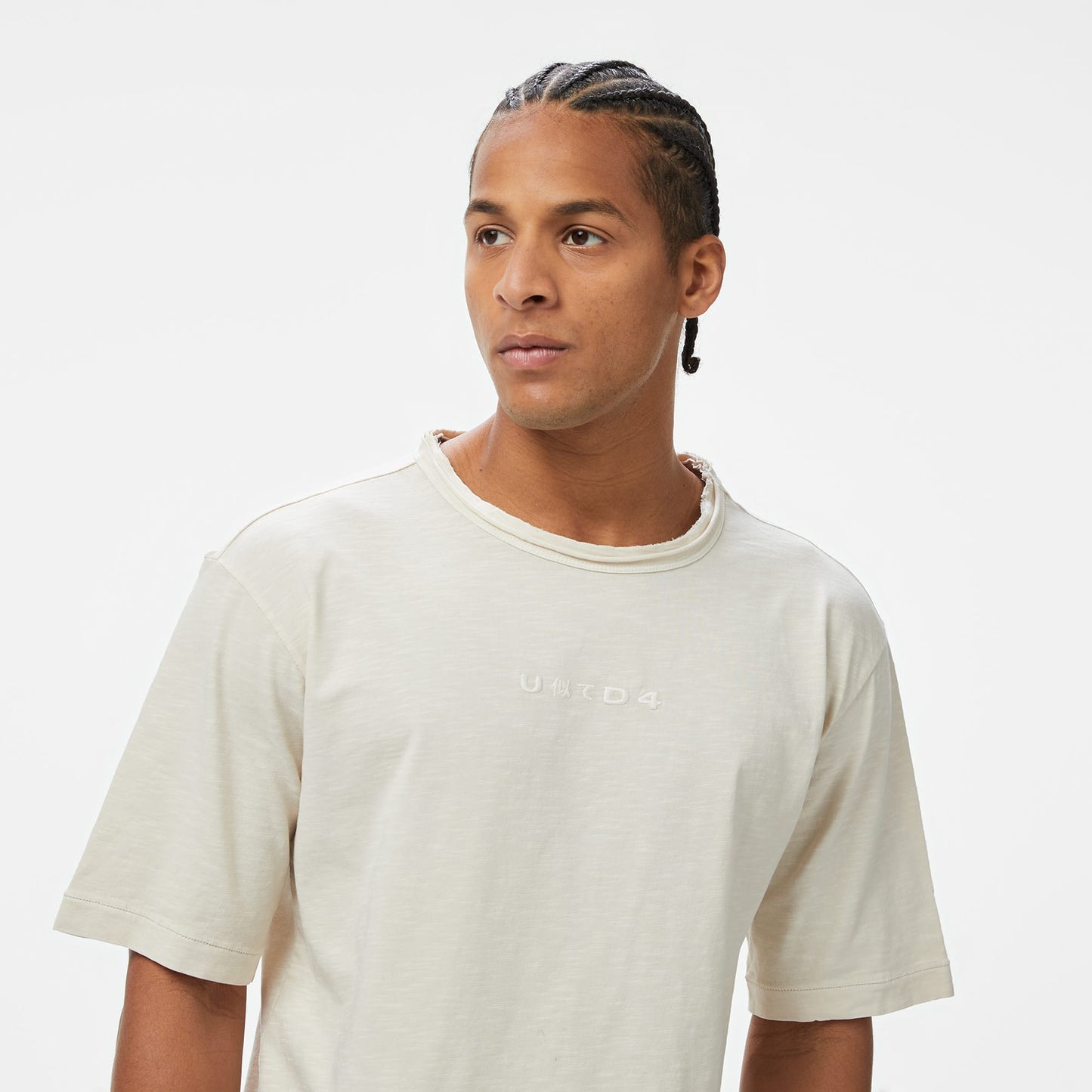 United4 Erkek Krem T-shirt