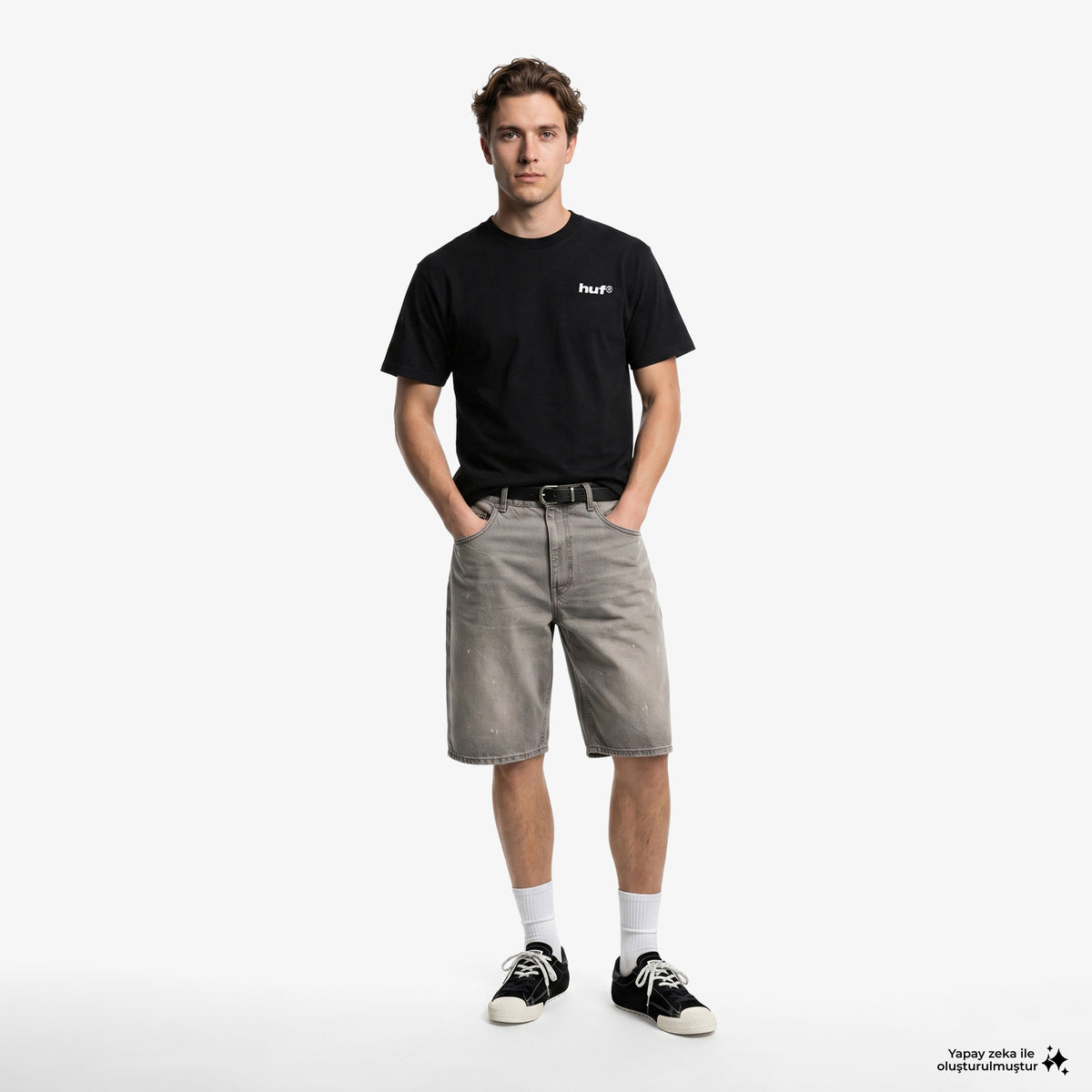 Huf Gimme The Loot Erkek Siyah T-shirt
