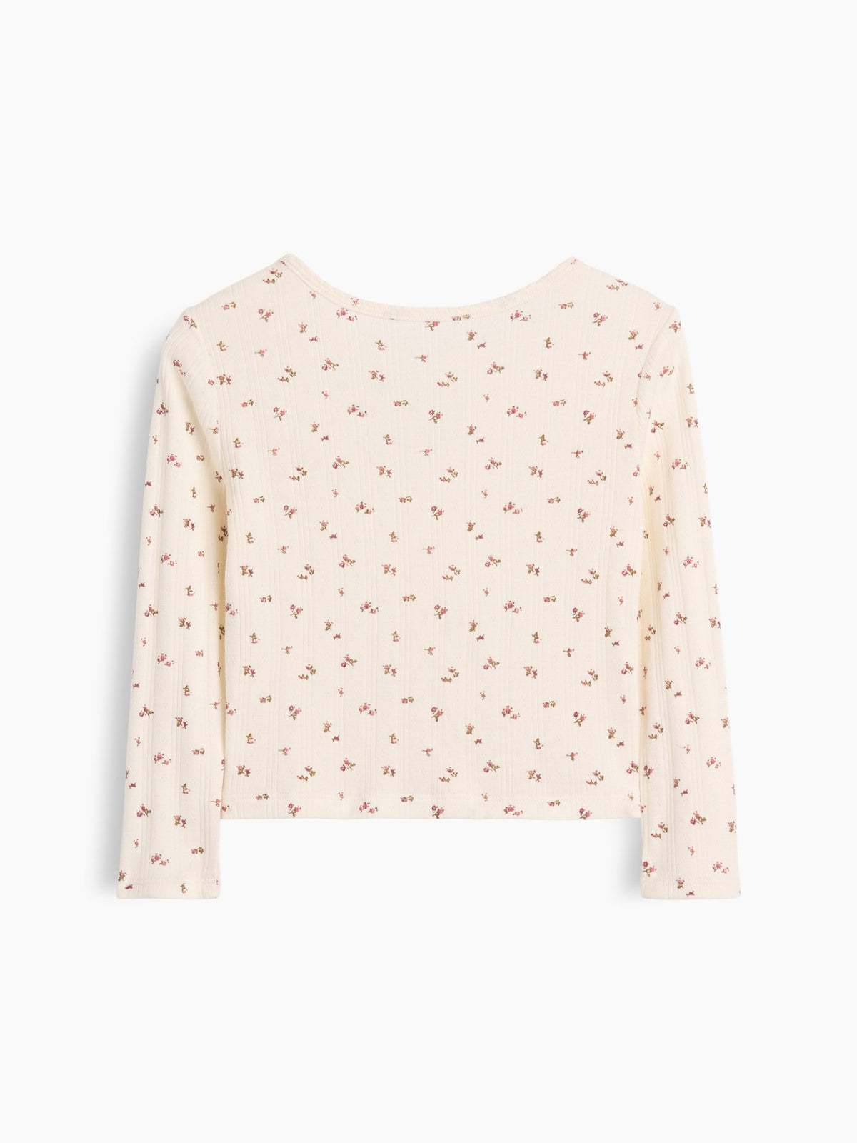 Ekru Arch Logo Pointelle T-shirt