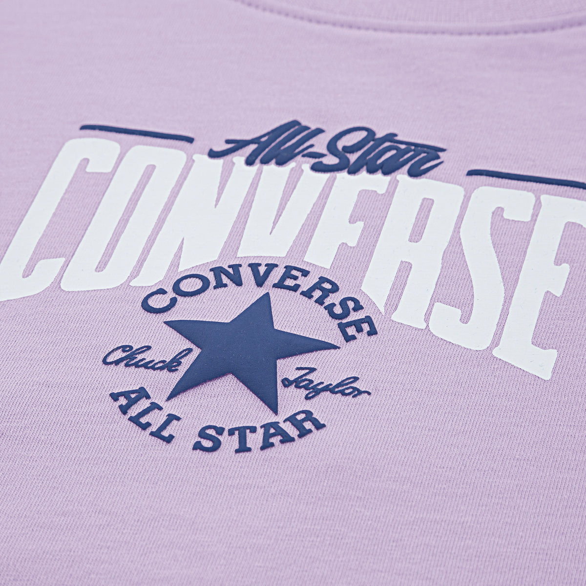 Converse Polera Manga Corta Çocuk Mor T-shirt