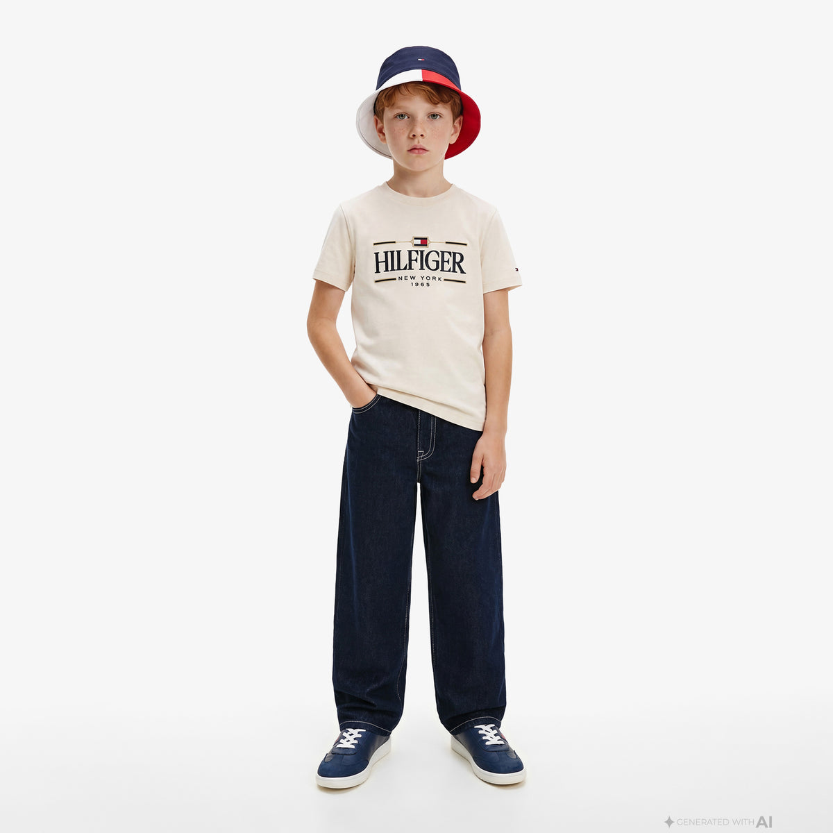 Tommy Hilfiger Icons Çocuk Beyaz T-shirt