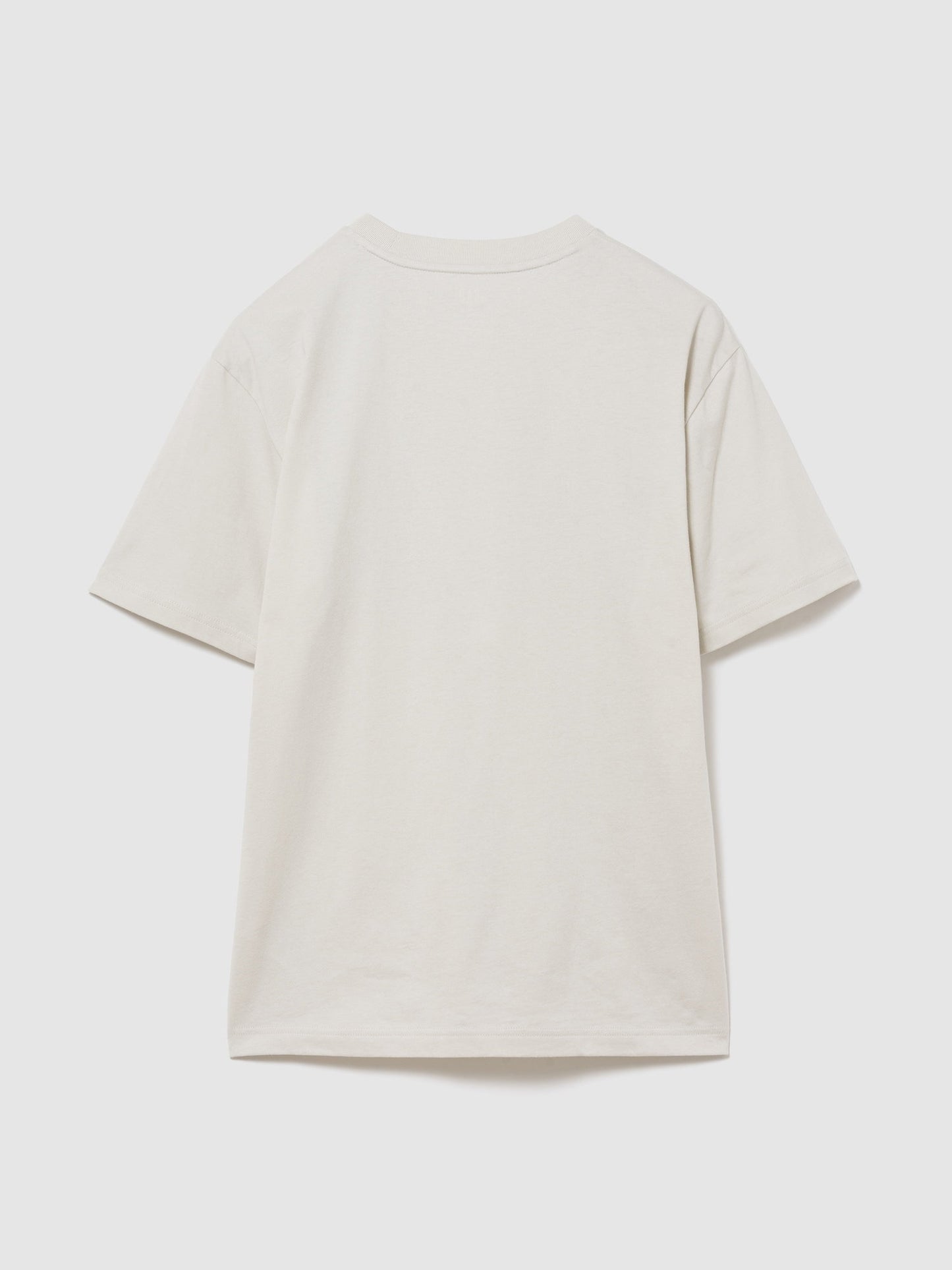 Kırık Beyaz Everyday Soft Relaxed Grafik Baskılı T-shirt