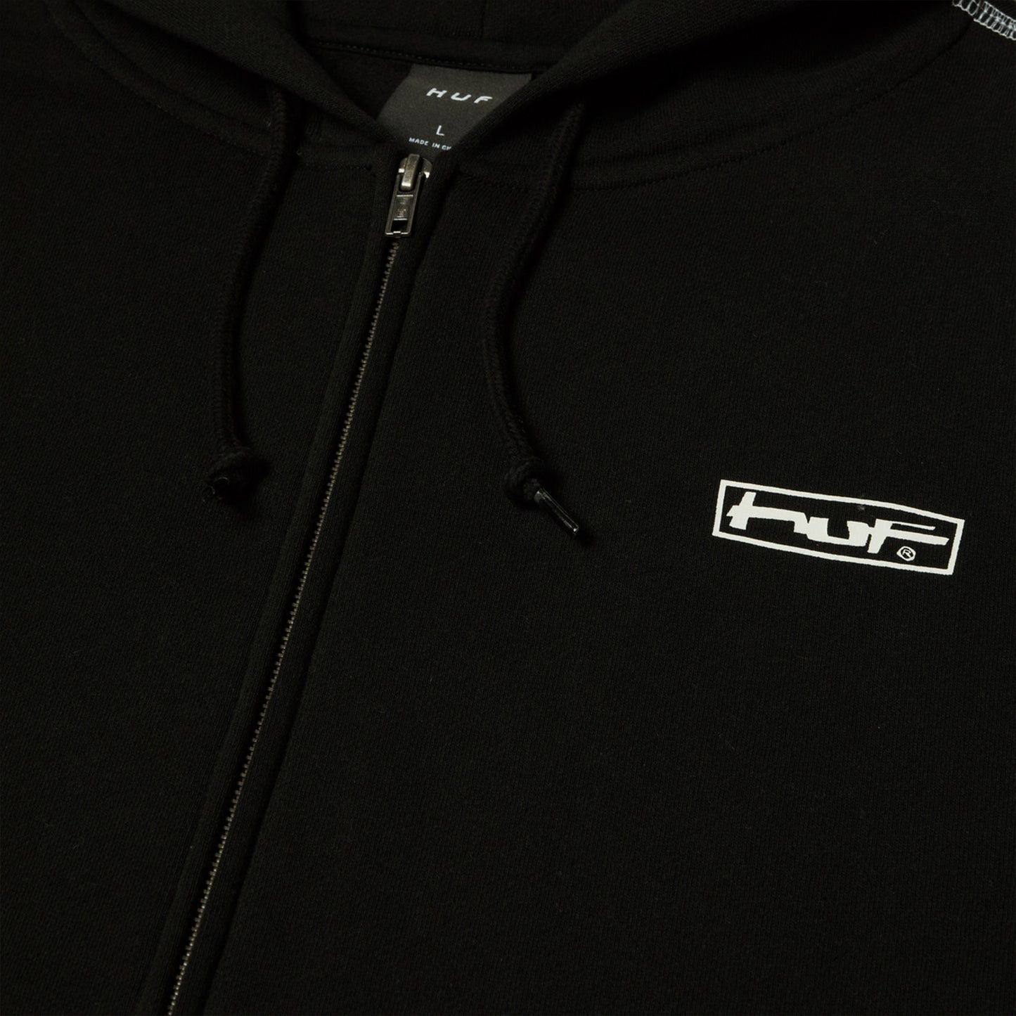 Huf Stretch Full-zip Erkek Siyah Sweatshirt