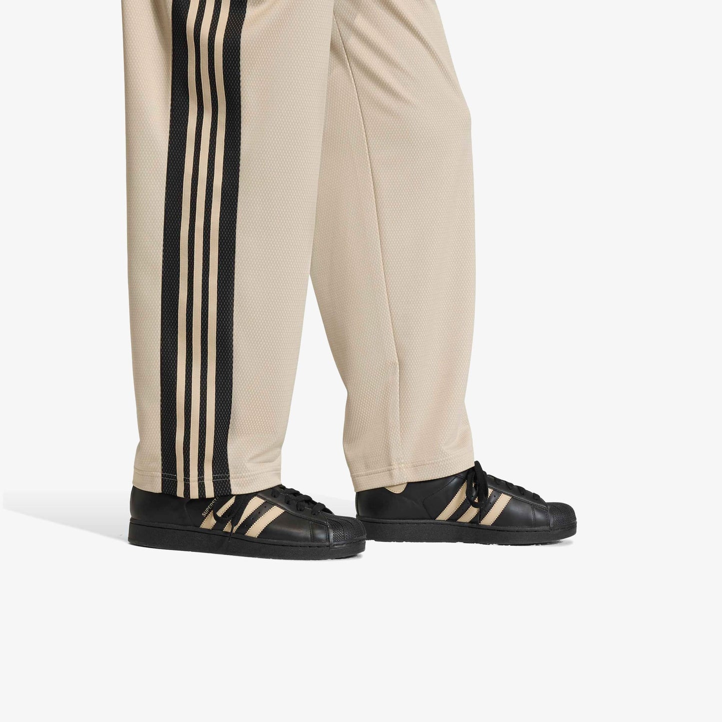 Adidas Bol Fileli Erkek Bej Eşofman Altı