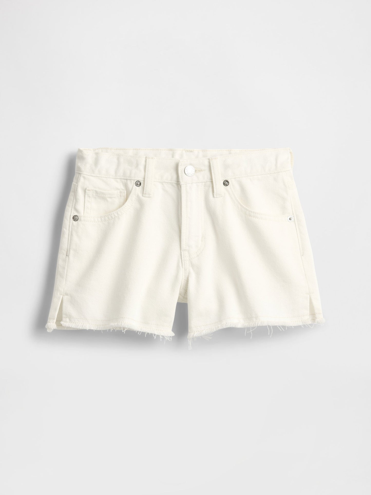 Beyaz Düşük Bel Stride Ultrasoft Denim Şort