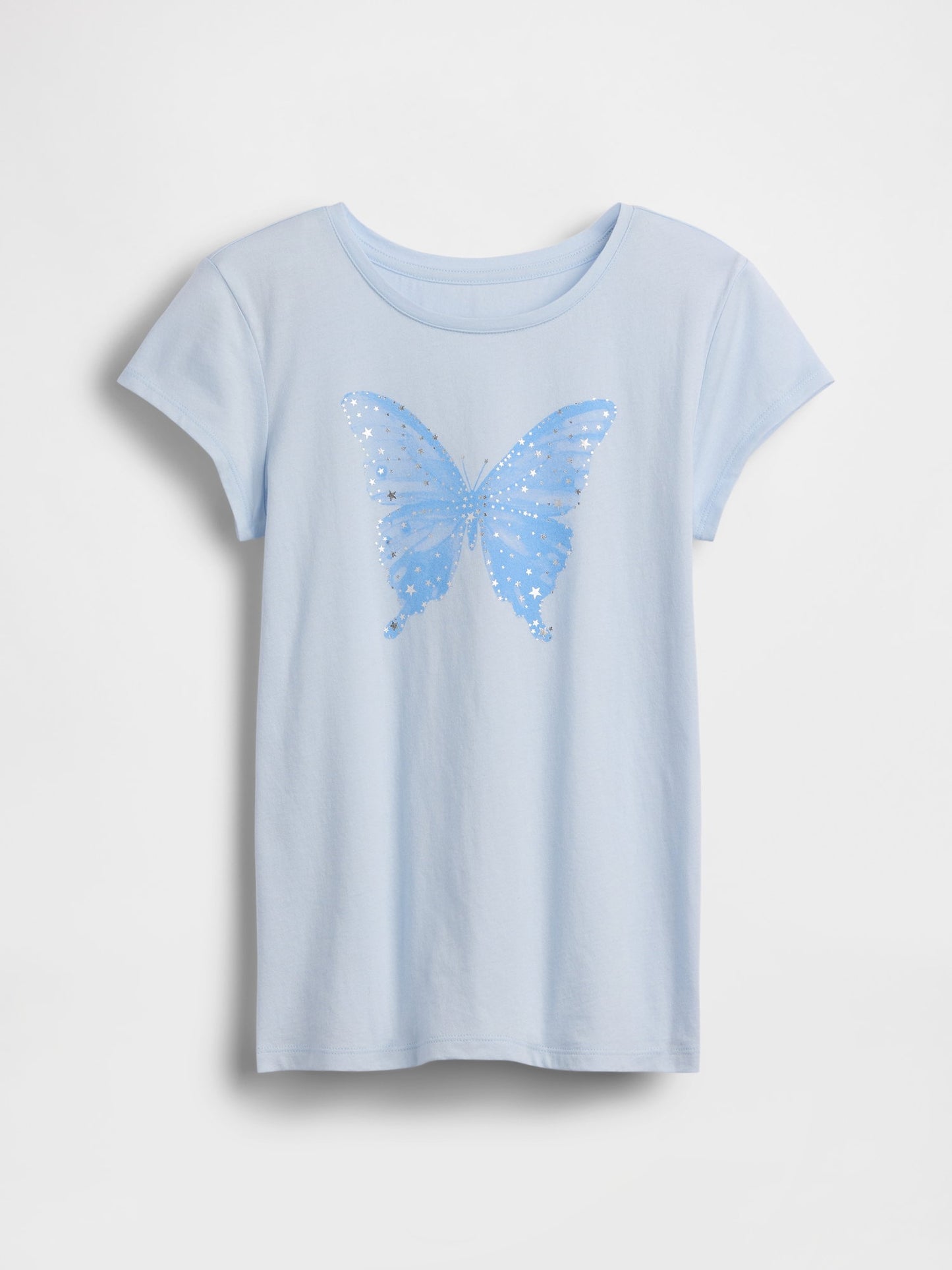 Açık Mavi Grafik Baskılı T-shirt (2’li)