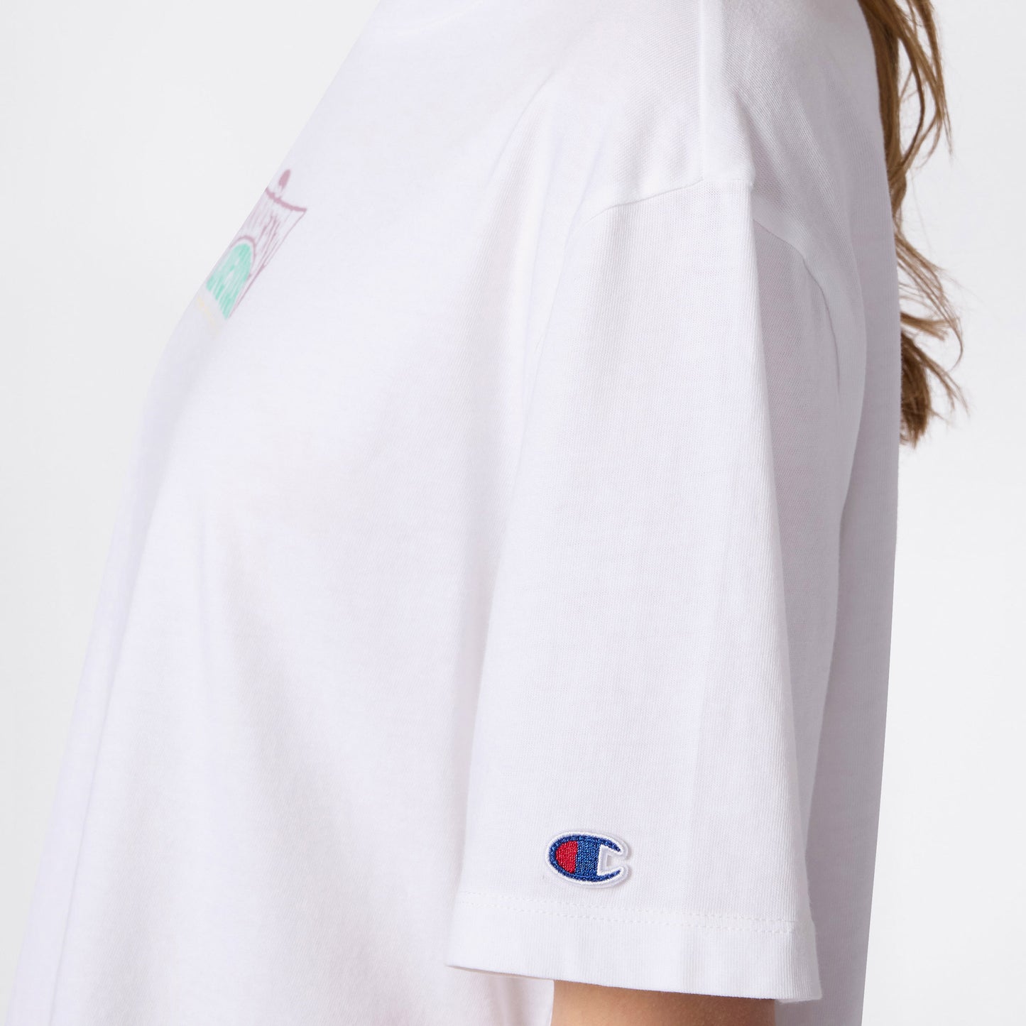 Champion Relaxed Fit Kadın Beyaz T-shirt