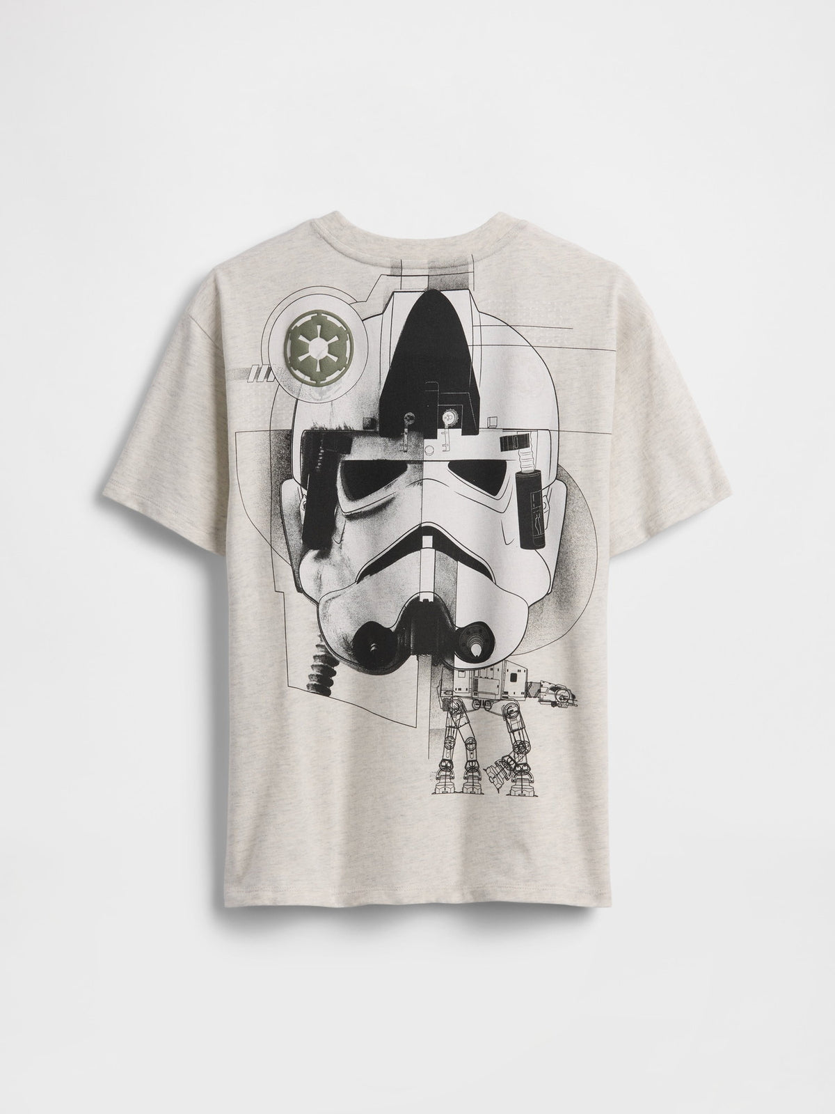 Açık Gri Star Wars Relaxed Grafik Baskılı T-shirt