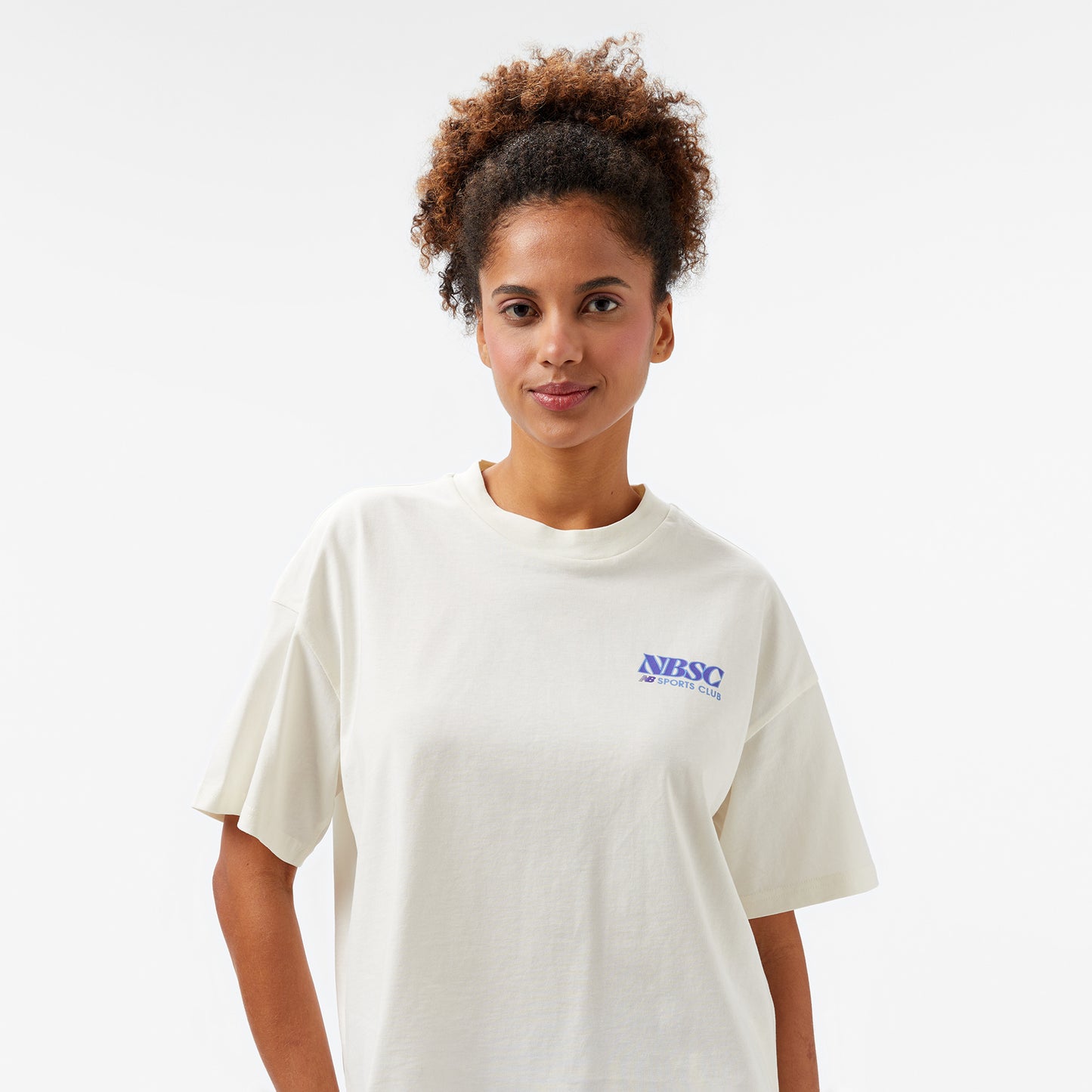 New Balance Lifestyle Kadın Bej T-shirt