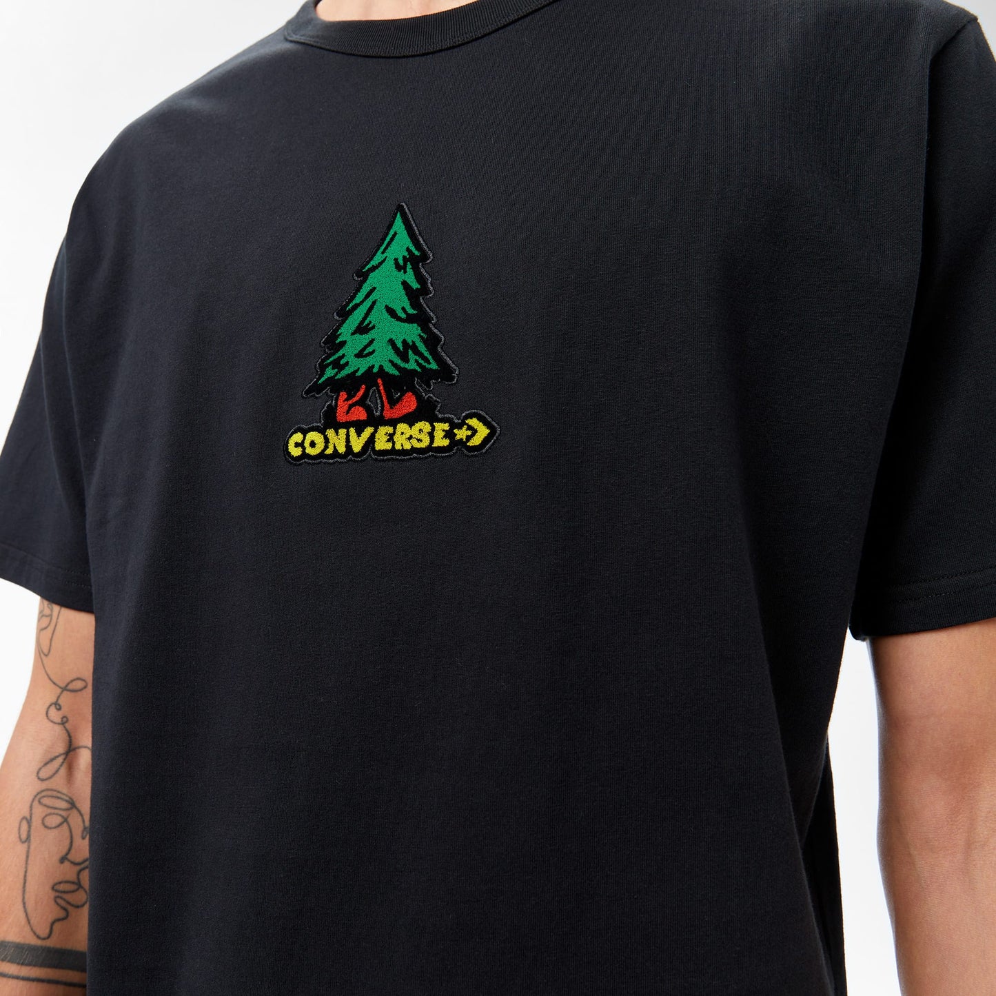 Converse Baskılı Erkek Siyah T-shirt