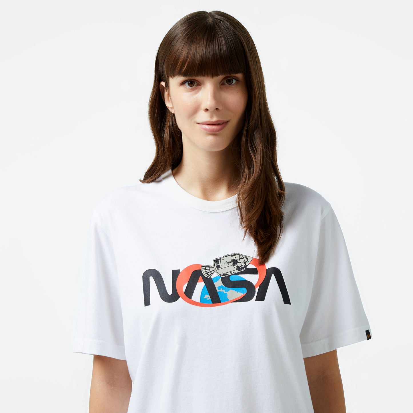 Alpha Industries Nasa Space Unisex Beyaz T-shirt