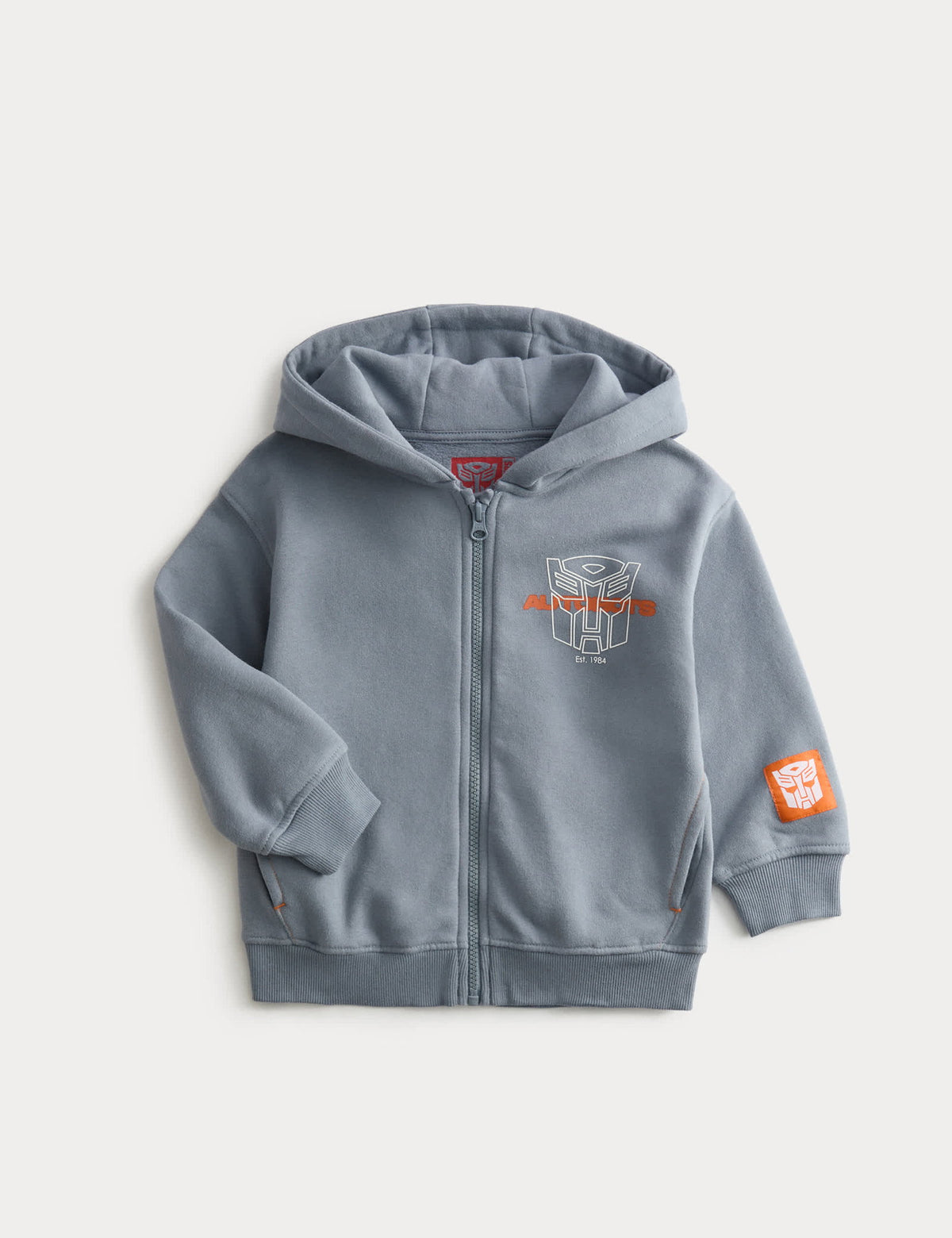 Pamuk Karışımlı Transformers Fermuarlı Kapüşonlu Sweatshirt (2-8 yaş)