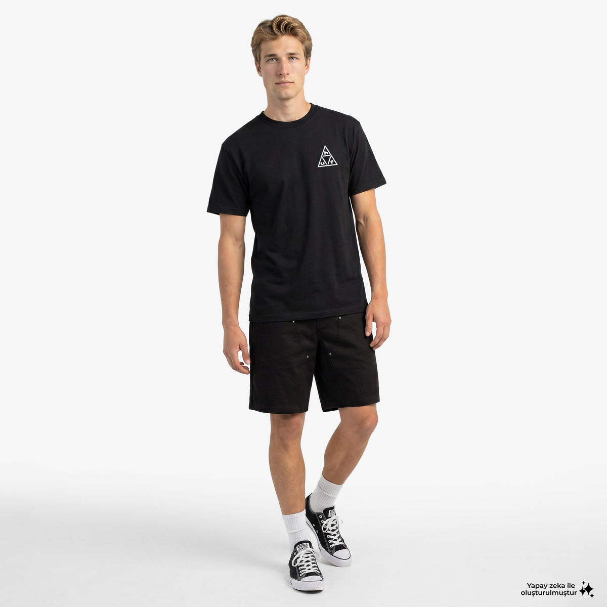 Huf Triple Triangle Ss Erkek Beyaz T-shirt
