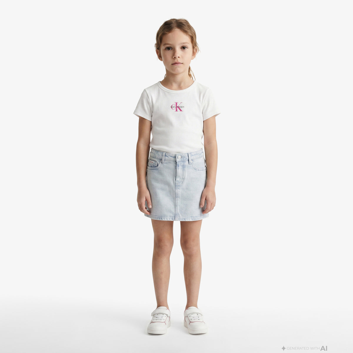 Calvin Klein Monologo Baby Çocuk Beyaz T-shirt