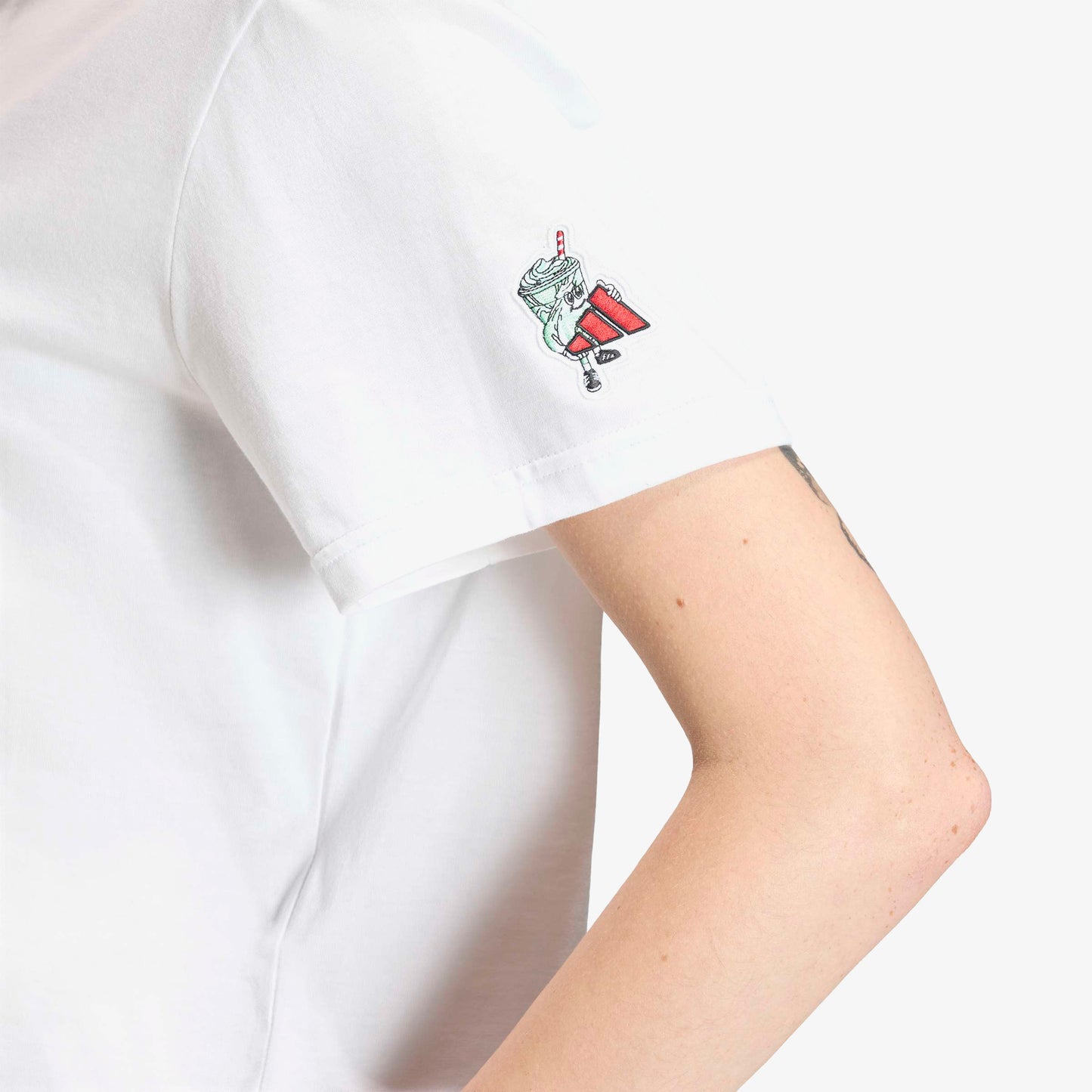 Adidas Food Graphic Cropped Kadın Beyaz T-shirt