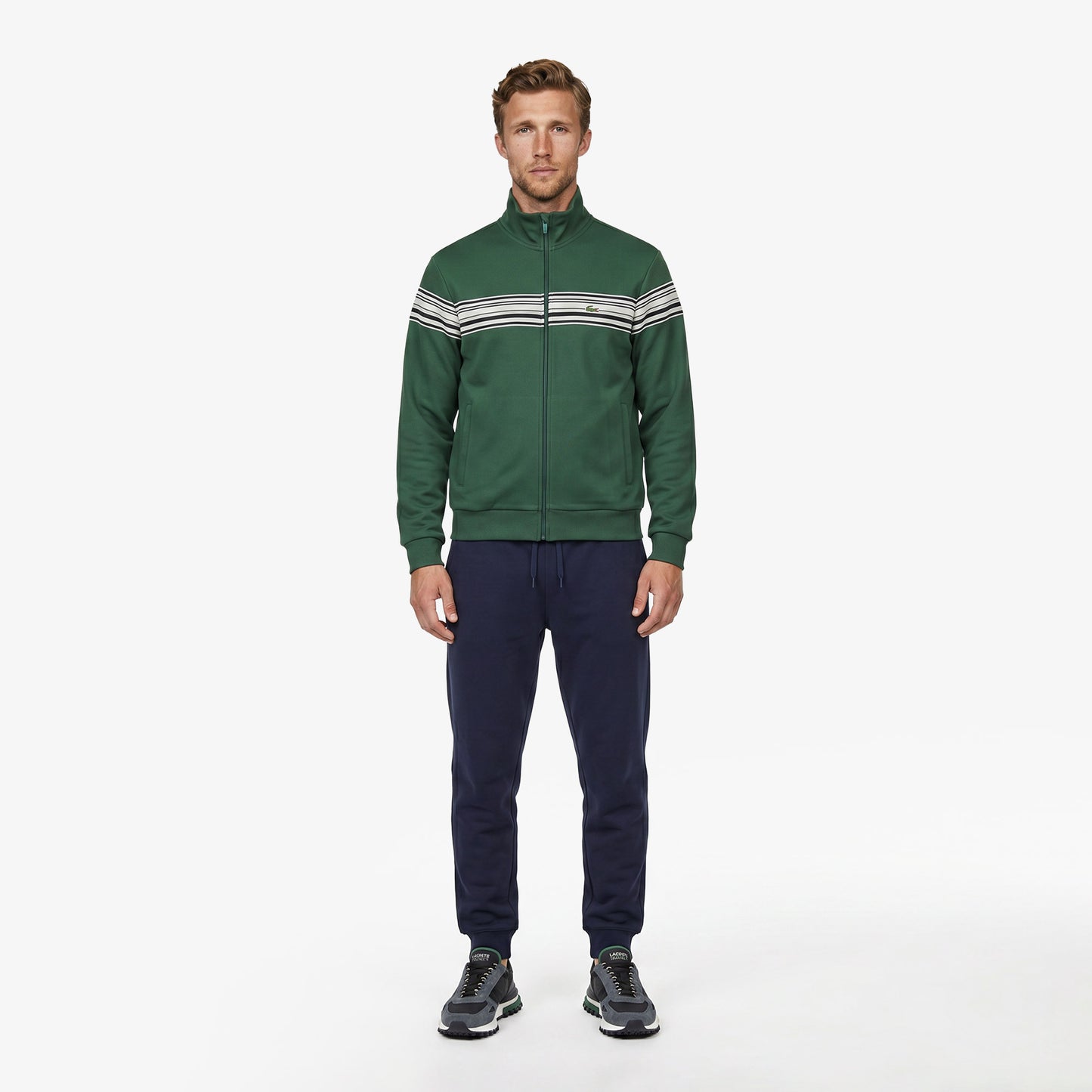 Lacoste Regular Fit Fermuarlı Erkek Yeşil Sweatshirt
