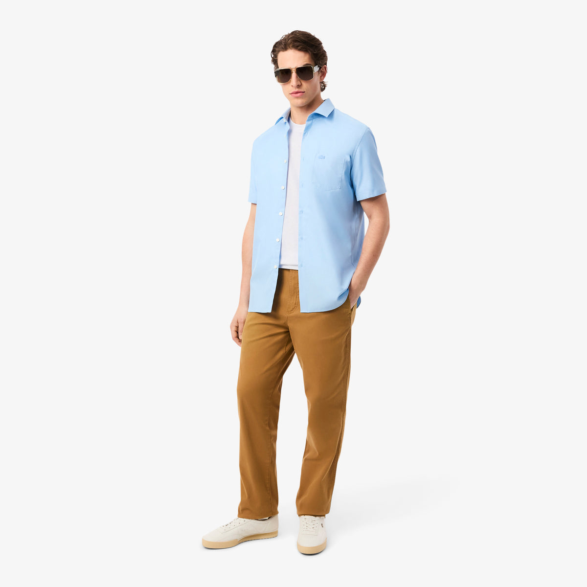 Lacoste Heavy Fit Printed Erkek Beyaz T-shirt