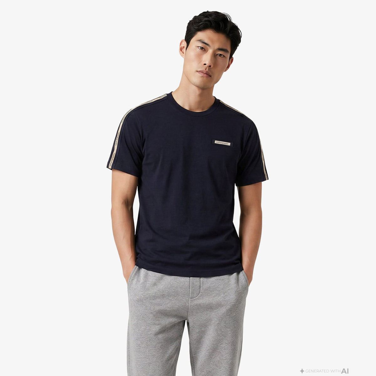 Ea7 Erkek Mavi T-shirt