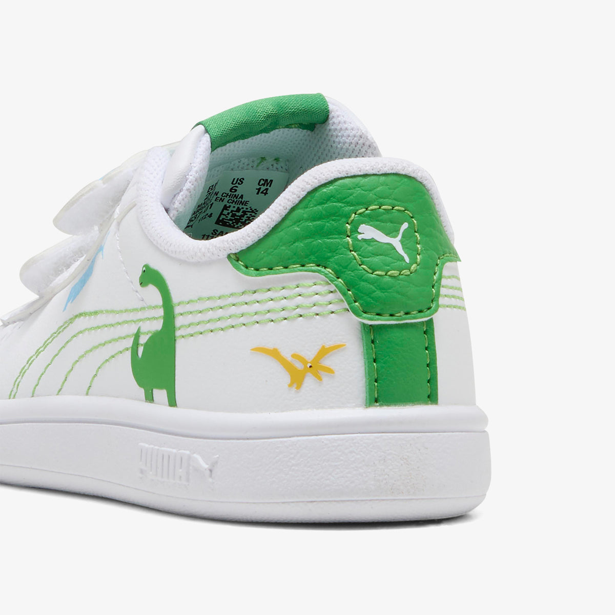 Puma Smash 3.0 Dino Çocuk Beyaz Spor Ayakkabı
