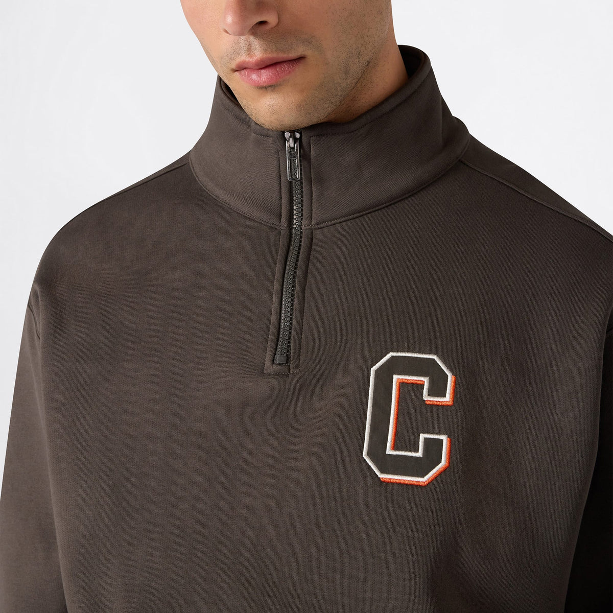Champion Half Zip Erkek Yeşil Sweatshirt