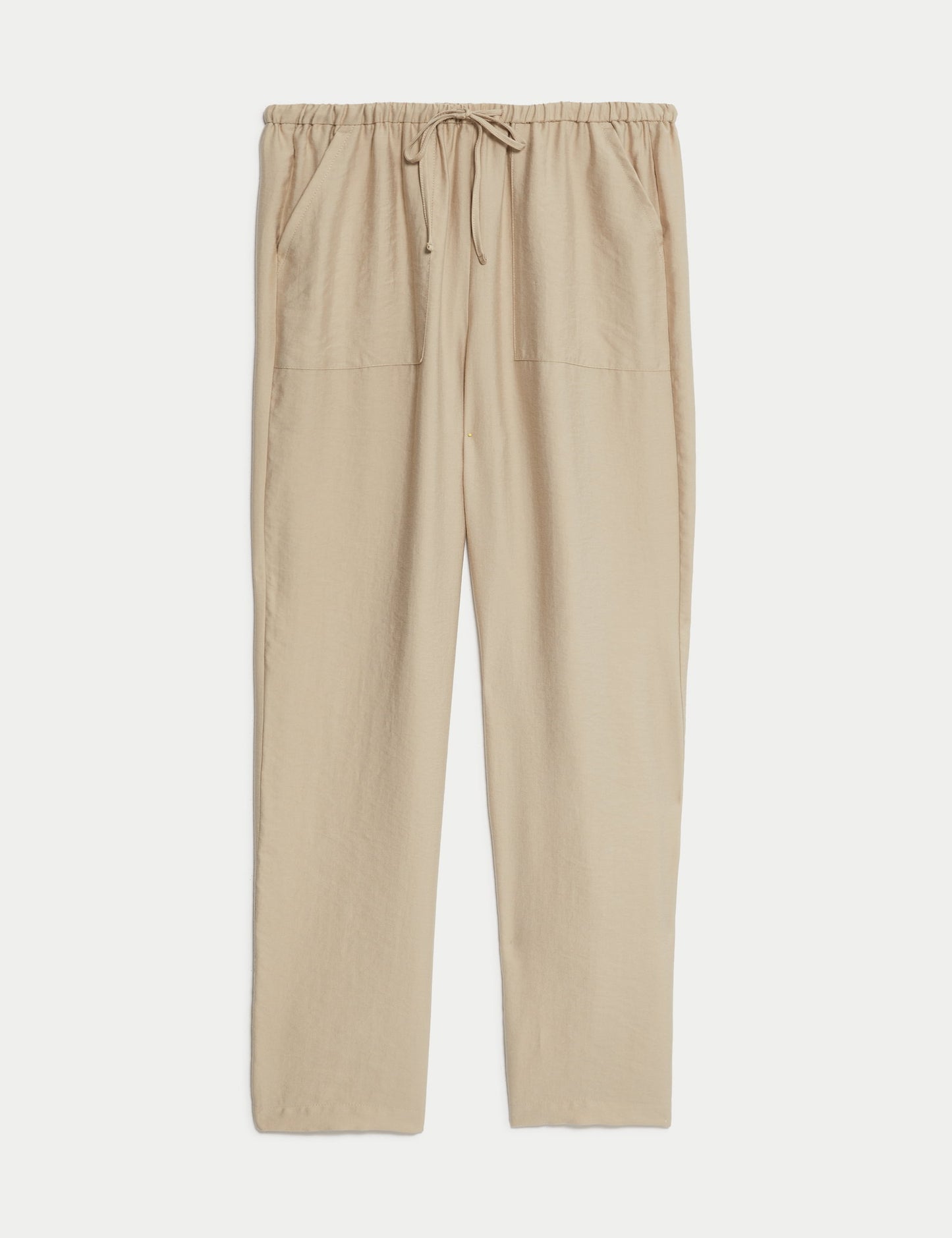 Lyocell Zengin Düz Straight Leg Pantolon